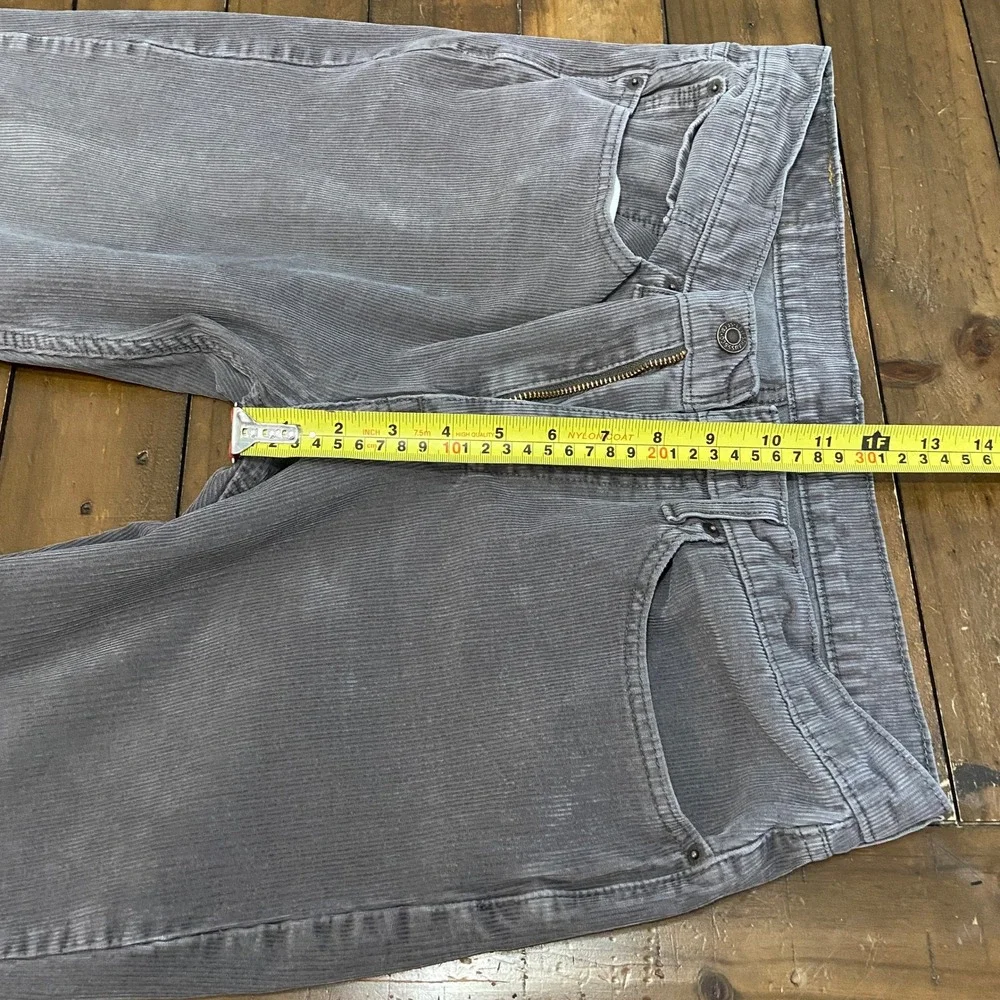 Levis 514 Straight Fit Corduroy Pants Mens 34x30 Gray 00514-1112